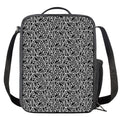Black And White African Ethnic Print Crossbody Lunch Bag