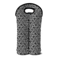 Black And White African Ethnic Print Double Neoprene Wine Tote