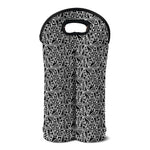 Black And White African Ethnic Print Double Neoprene Wine Tote