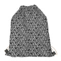 Black And White African Ethnic Print Drawstring Bag