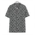 Black And White African Ethnic Print Hawaiian Shirt