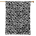 Black And White African Ethnic Print House Flag