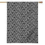 Black And White African Ethnic Print House Flag