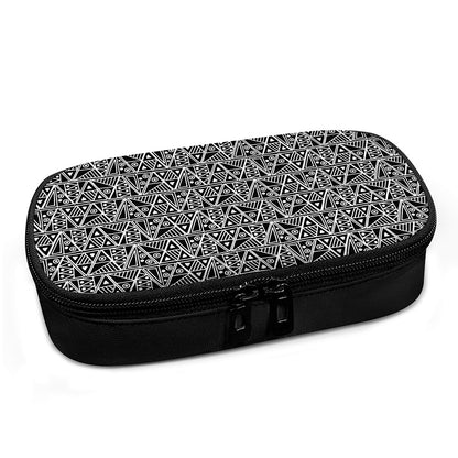 Black And White African Ethnic Print Insulin Cooler Travel Case