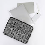 Black And White African Ethnic Print Laptop Sleeve