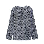 Black And White African Ethnic Print Long Sleeve Short Coat