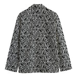 Black And White African Ethnic Print Men's Blazer