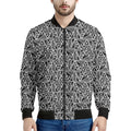 Black And White African Ethnic Print Men's Bomber Jacket