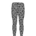 Black And White African Ethnic Print Men's Leggings