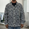 Black And White African Ethnic Print Men's Shirt Jacket