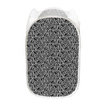 Black And White African Ethnic Print Mesh Laundry Hamper