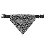 Black And White African Ethnic Print Over The Collar Dog Bandana