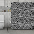 Black And White African Ethnic Print Polyester Shower Curtain