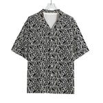 Black And White African Ethnic Print Rayon Hawaiian Shirt