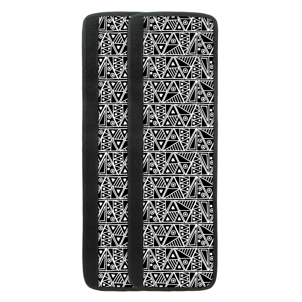 Black And White African Ethnic Print Refrigerator Handle Covers