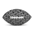 Black And White African Ethnic Print Rugby Ball
