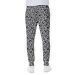 Black And White African Ethnic Print Scuba Joggers