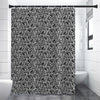 Black And White African Ethnic Print Shower Curtain