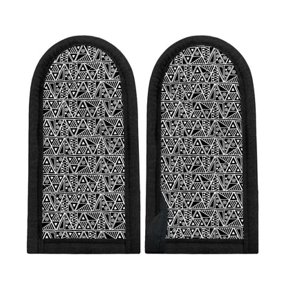 Black And White African Ethnic Print Skillet Handle Cover