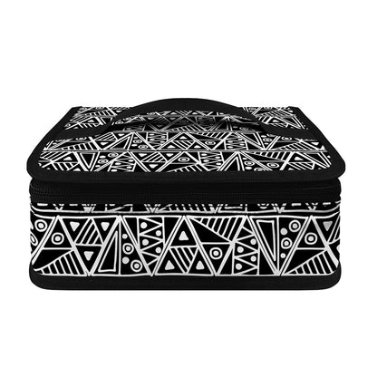 Black And White African Ethnic Print Small Lunch Bag