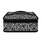 Black And White African Ethnic Print Small Lunch Bag