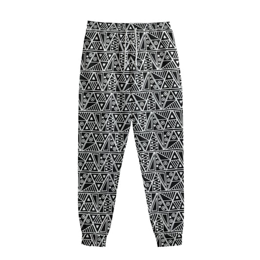 Black And White African Ethnic Print Sweatpants