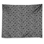 Black And White African Ethnic Print Tapestry