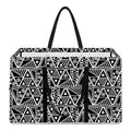 Black And White African Ethnic Print Utility Tote Bag