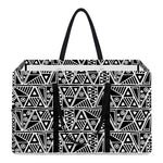 Black And White African Ethnic Print Utility Tote Bag