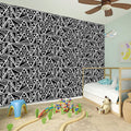 Black And White African Ethnic Print Wall Sticker