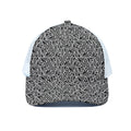 Black And White African Ethnic Print White Mesh Trucker Hat