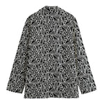 Black And White African Ethnic Print Women's Blazer