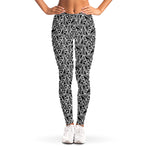 Black And White African Ethnic Print Women's Leggings