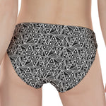 Black And White African Ethnic Print Women's Panties