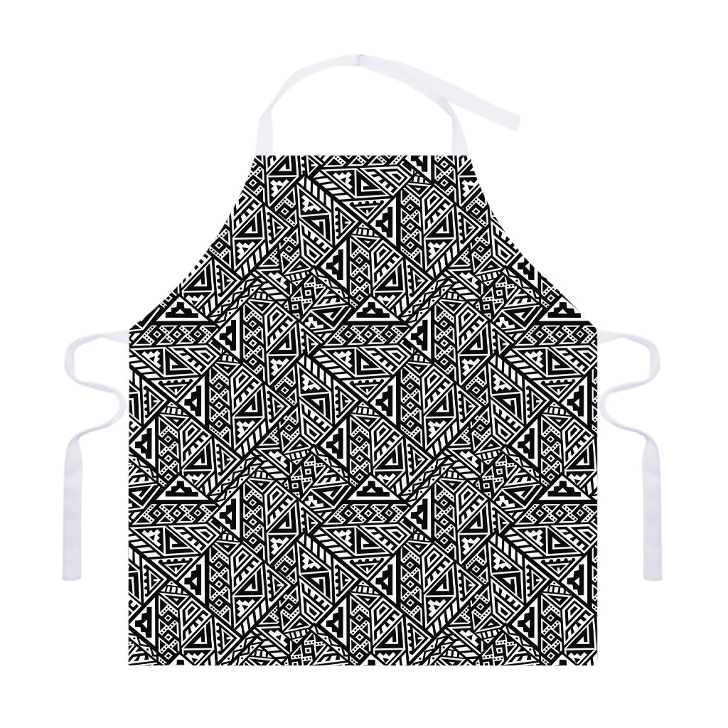 Black And White African Inspired Print Adjustable Apron