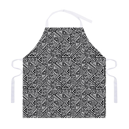 Black And White African Inspired Print Adjustable Apron