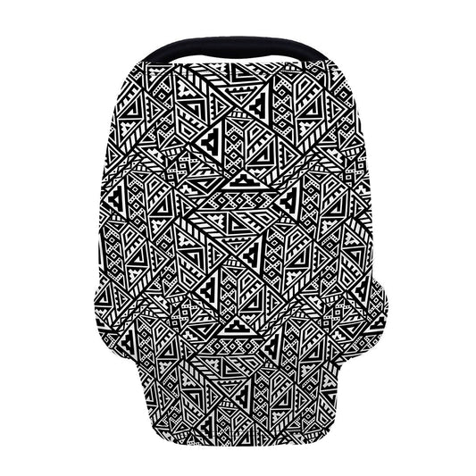 Black And White African Inspired Print Baby Seat Cover