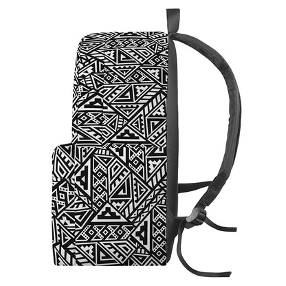 Black And White African Inspired Print Backpack