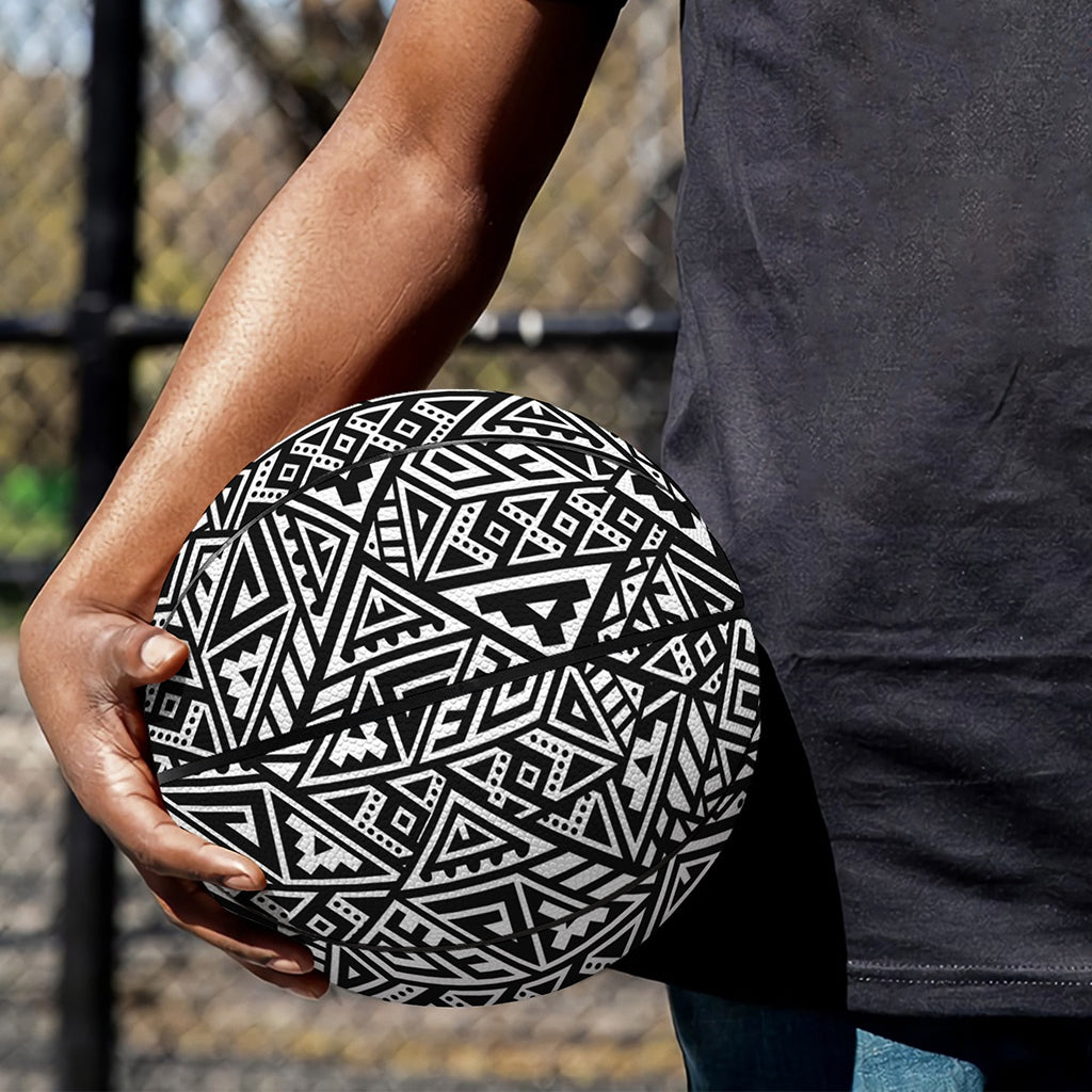 Black And White African Inspired Print Basketball