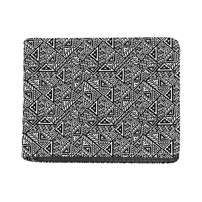 Black And White African Inspired Print Bifold Wallet