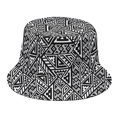 Black And White African Inspired Print Bucket Hat