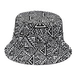 Black And White African Inspired Print Bucket Hat