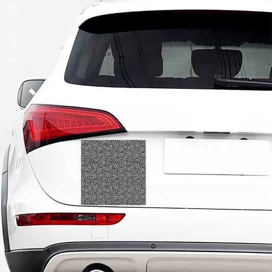 Black And White African Inspired Print Car Sticker