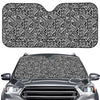 Black And White African Inspired Print Car Windshield Sun Shade