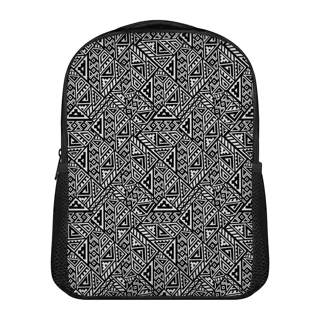 Black And White African Inspired Print Casual Backpack