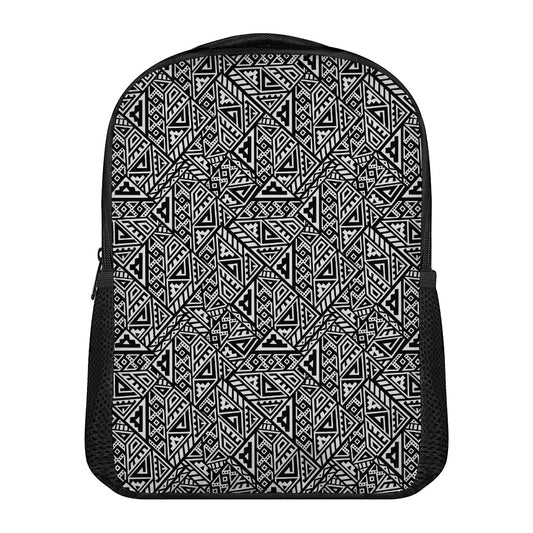 Black And White African Inspired Print Casual Backpack