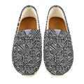 Black And White African Inspired Print Casual Shoes
