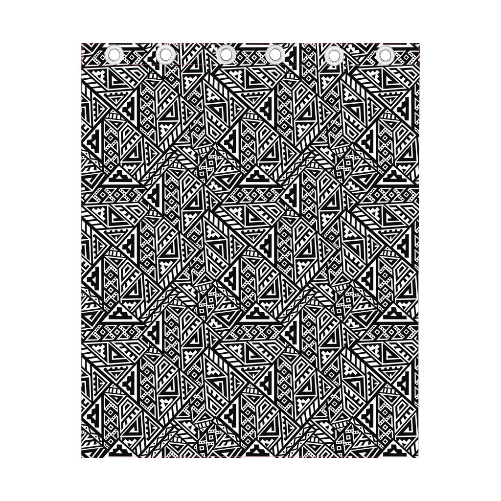 Black And White African Inspired Print Curtain