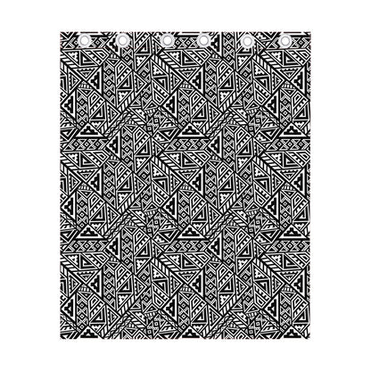 Black And White African Inspired Print Curtain