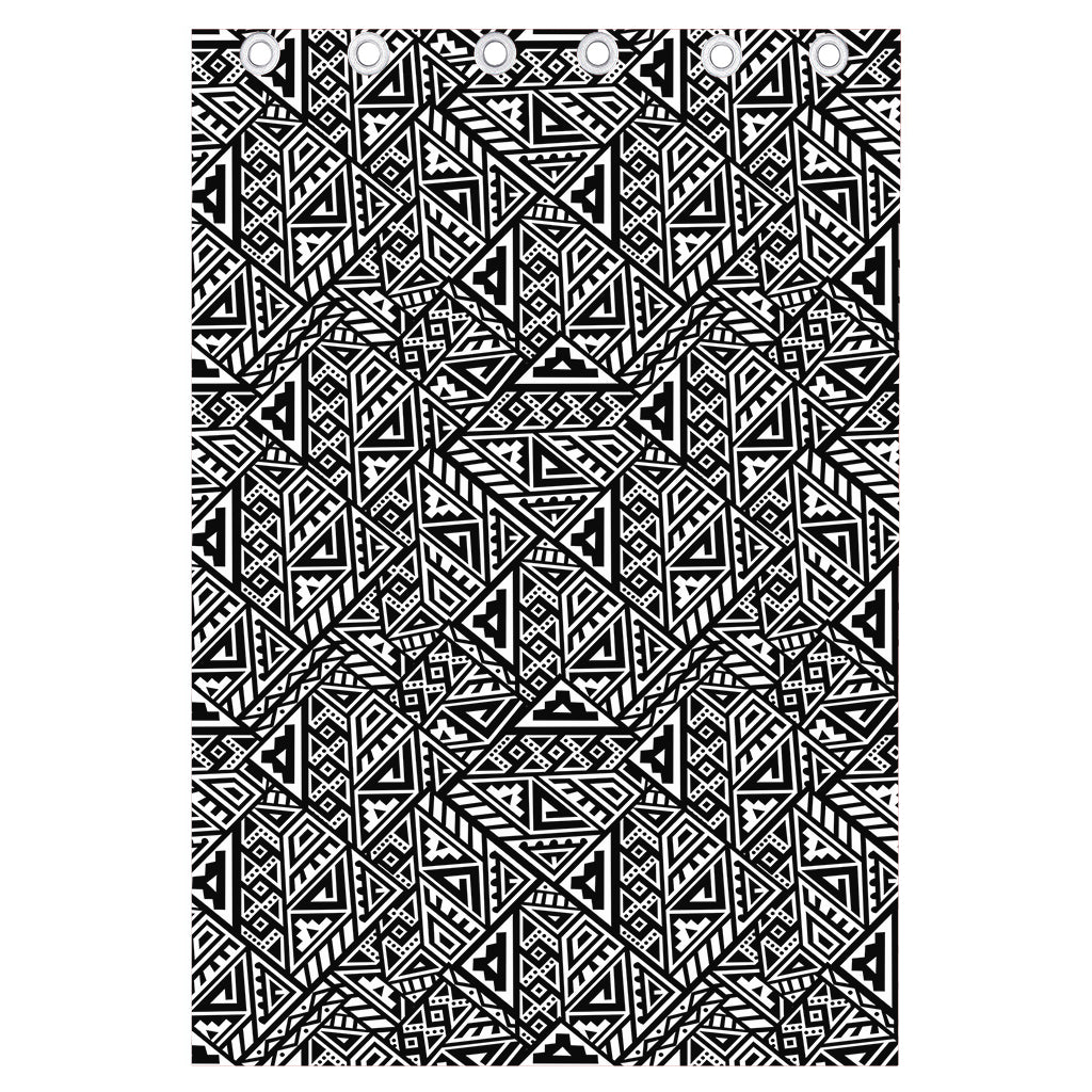 Black And White African Inspired Print Curtain